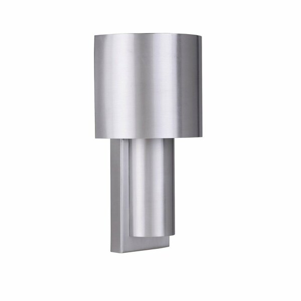 Craftmade Midtown 1 Light small Outdoor 2 Tiered LED Wall Mount in satin Aluminum ZA5102-sA-LED
